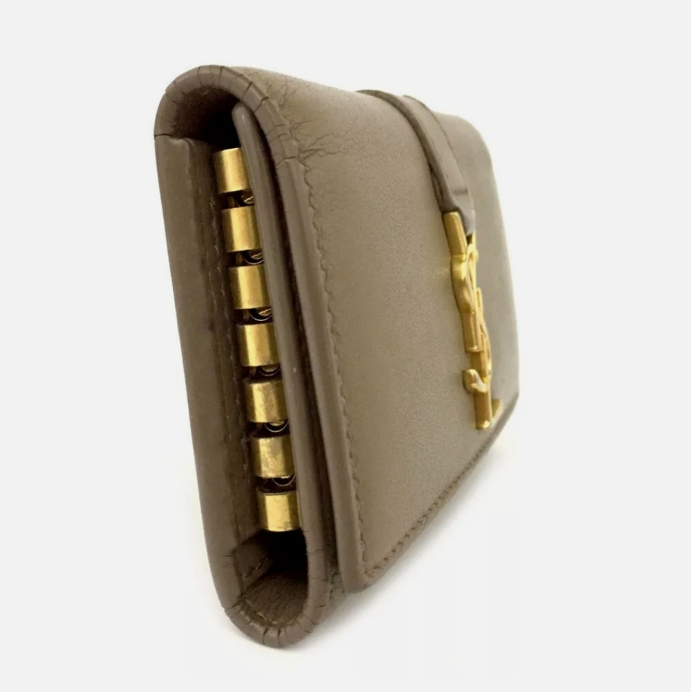 YVES SAINT LAURENT CADSANDRA LEATHER 6 RING KEY CASE/F0049 - Picture 3 of 7